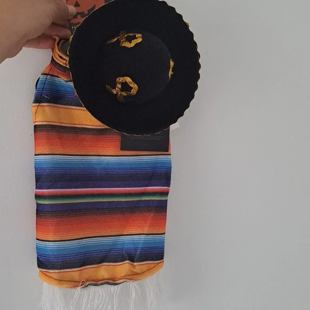 Pet costume sz xsmall Panch with hat